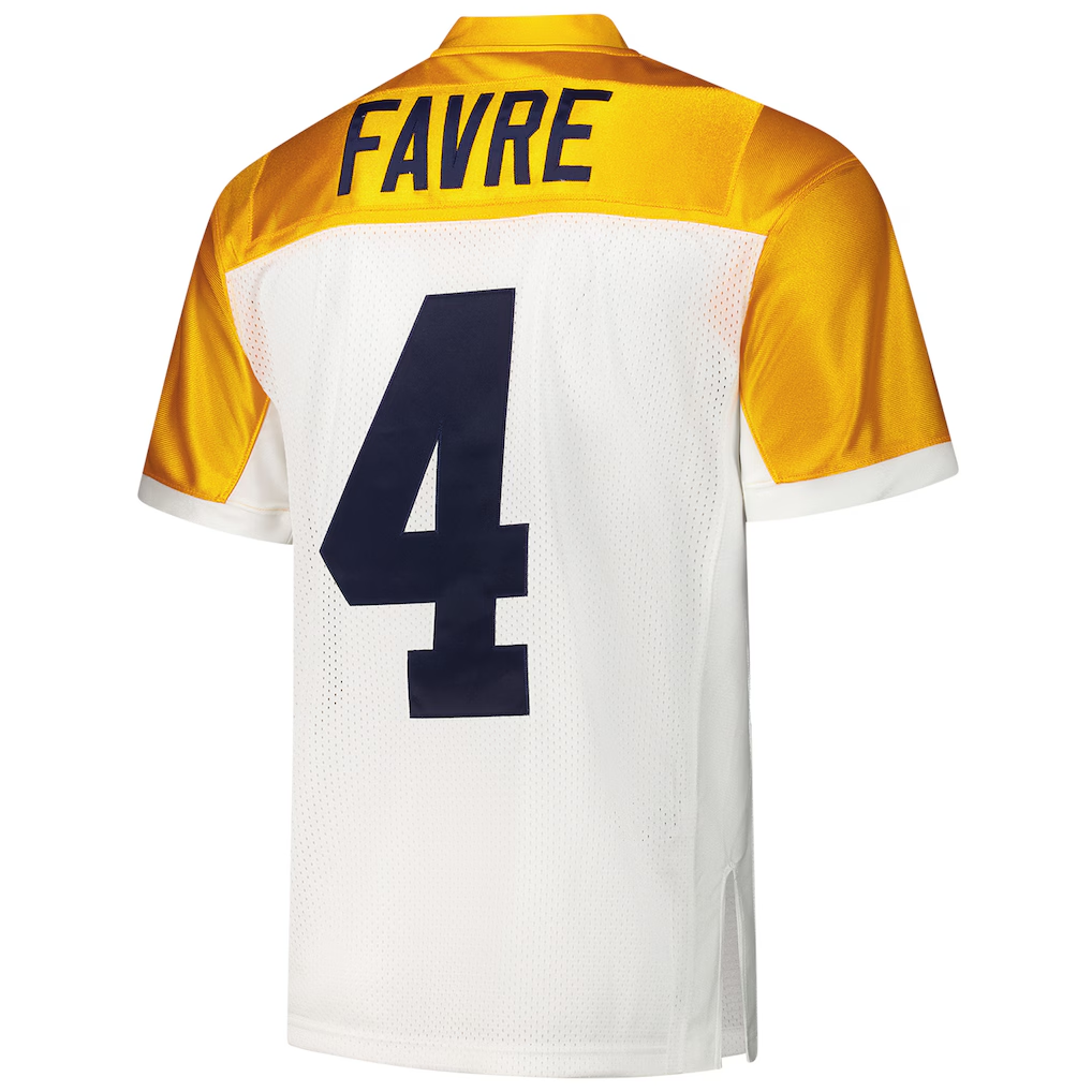 CAdoa GB.Packers 1994 #4 Brett Favre Mitchell & Ness White Authentic Throwback Retired Player Stitched Puhic Jersey