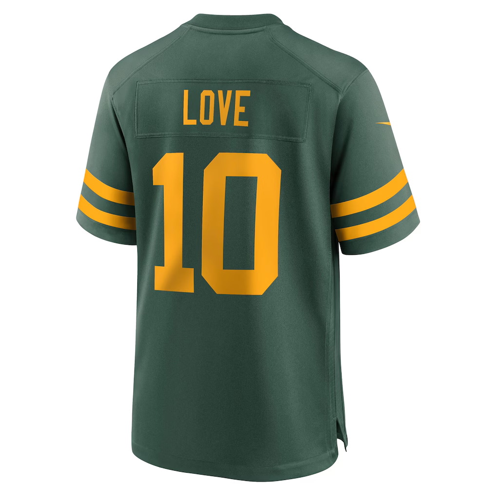 CAdoa GB.Packers #10 Jordan Love Green Alternate Game Stitched Jerseys