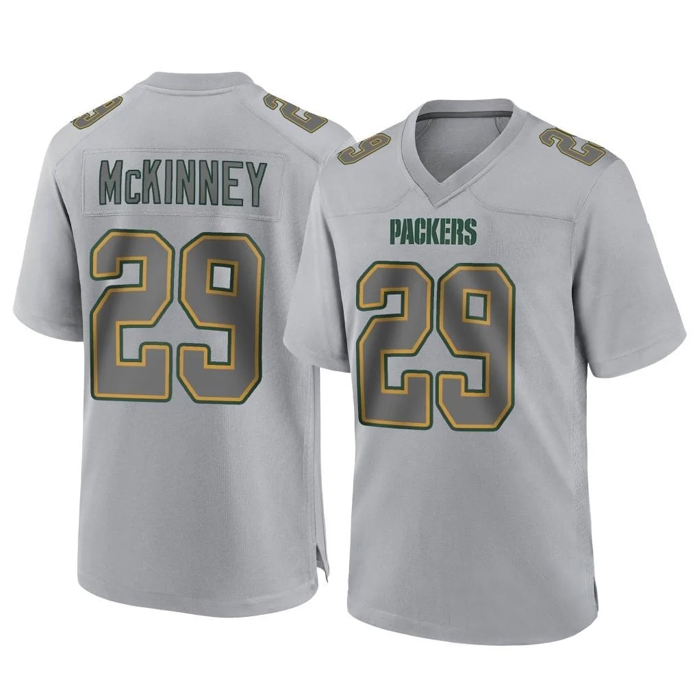 CAdoa GB.Packers #29 Xavier McKinney Player Gray Atmosphere Fashion Home Game Stitched Jerseys