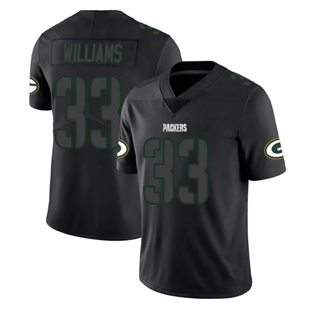 CAdoa GB.Packers #33 Evan Williams Player Black Impact Limited Home Game Stitched Jerseys