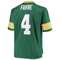 CAdoa GB.Packers #4 Brett Favre Mitchell & Ness Green Big & Tall Retired Player Replica Stitched Jerseys