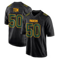 CAdoa GB.Packers #50 Zach Tom Player Black Fashion Home Game Stitched Jerseys
