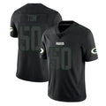 CAdoa GB.Packers #50 Zach Tom Player Black Impact Limited Home Game Stitched Jerseys