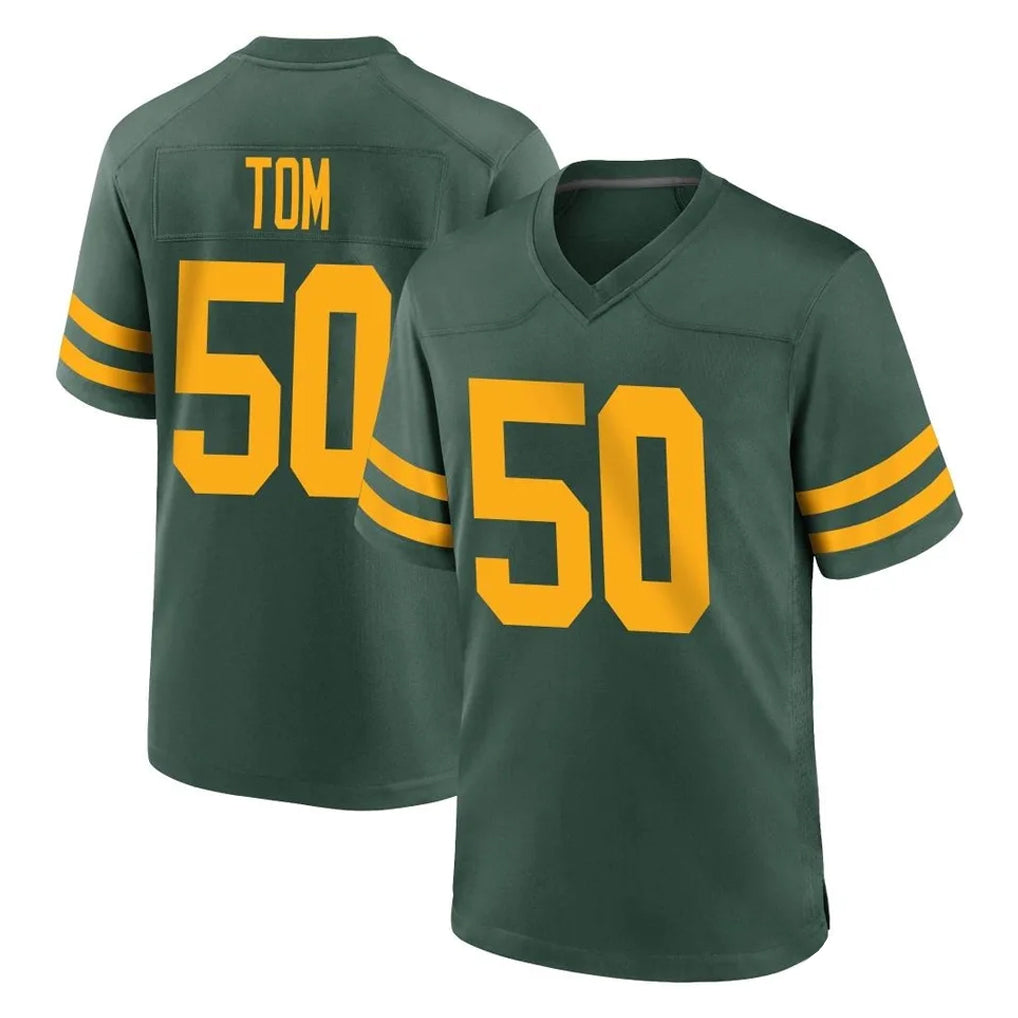 CAdoa GB.Packers #50 Zach Tom Player Green Alternate Home Game Stitched Jerseys