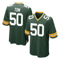CAdoa GB.Packers #50 Zach Tom Player Green Home Game Stitched Jerseys