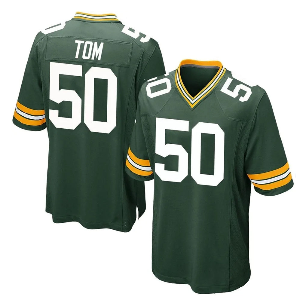 CAdoa GB.Packers #50 Zach Tom Player Green Home Game Stitched Jerseys