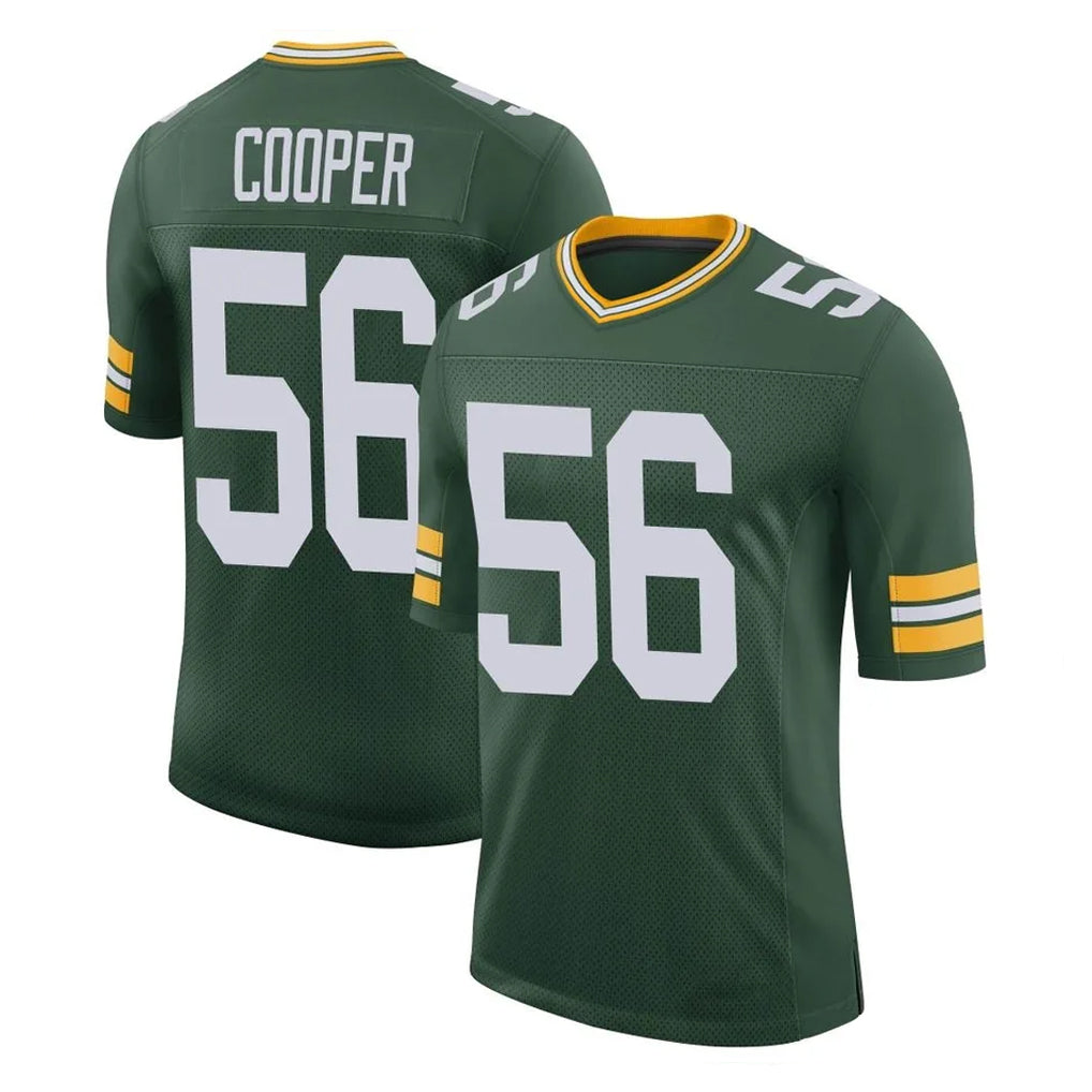 CAdoa GB.Packers #56 Edgerrin Cooper Player Green Limited Classic Home Game Stitched Jerseys