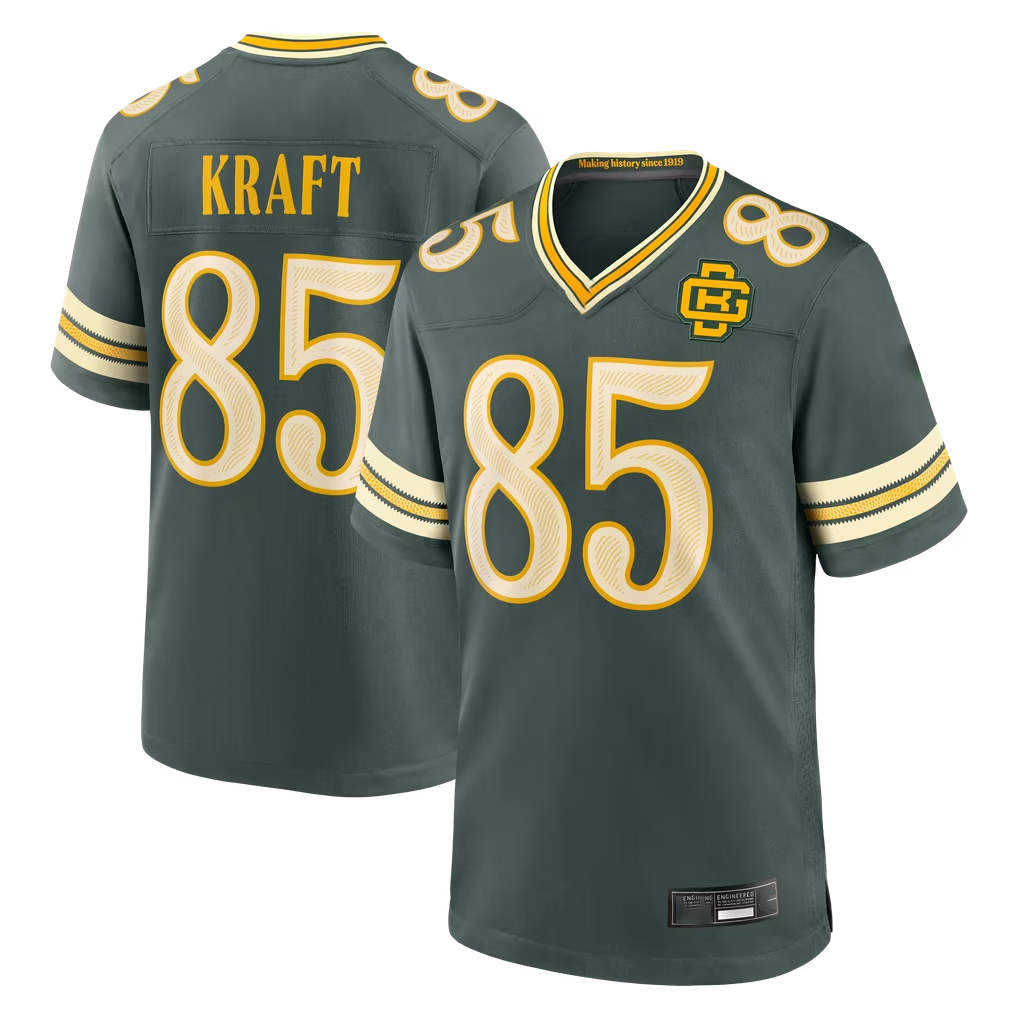 CAdoa GB.Packers #85 Tucker Kraft Green 2026 Rivalries Collection Game Stitched Jerseys