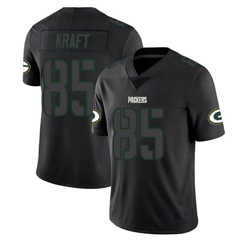 CAdoa GB.Packers #85 Tucker Kraft Player Black Impact Limited Home Game Stitched Jerseys