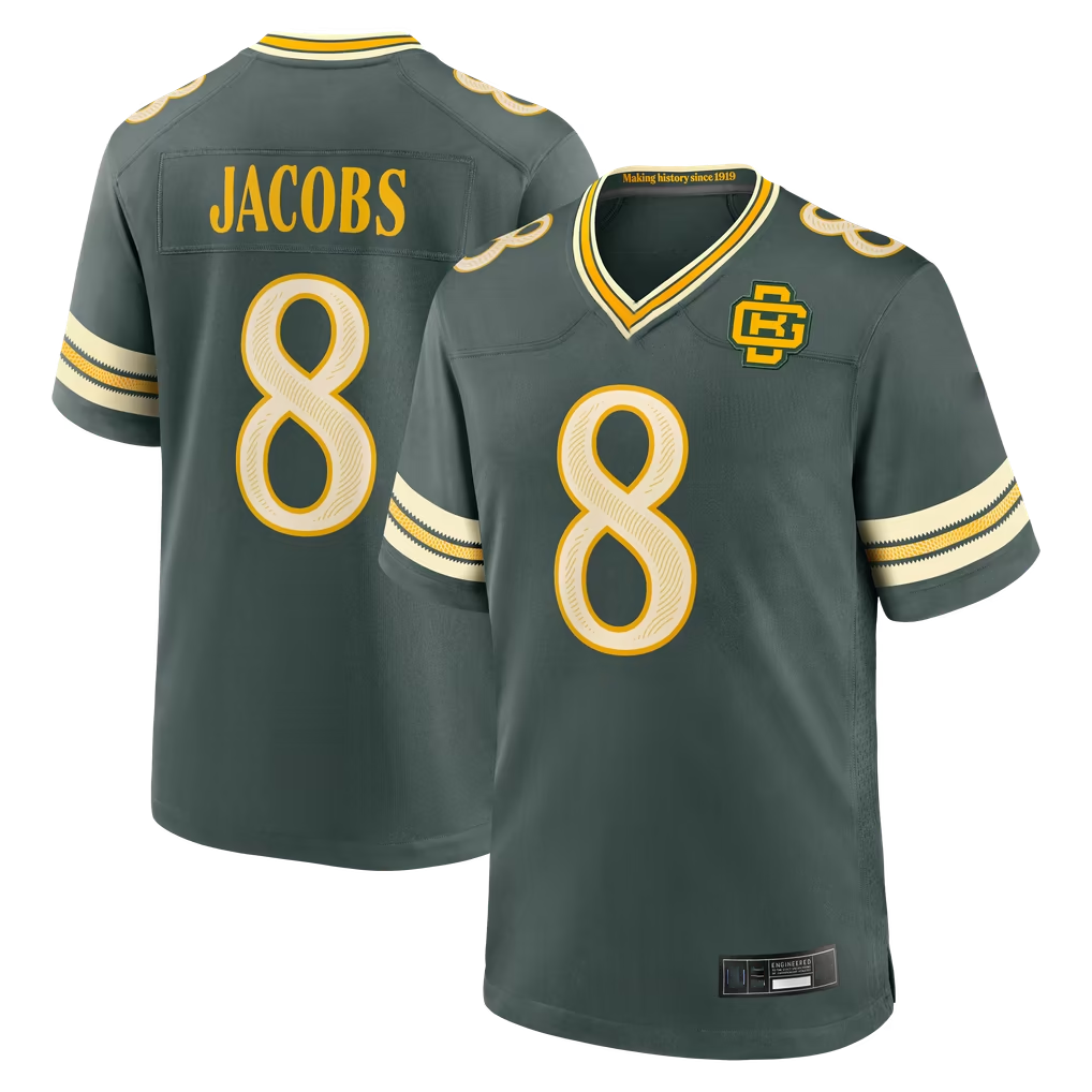 CAdoa GB.Packers #8 Josh Jacobs Green 2026 Rivalries Collection Game Stitched Jerseys