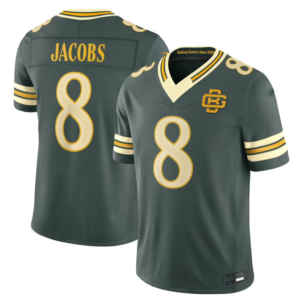 CAdoa GB.Packers #8 Josh Jacobs Green 2026 Rivalries Collection Limited Stitched Jerseys