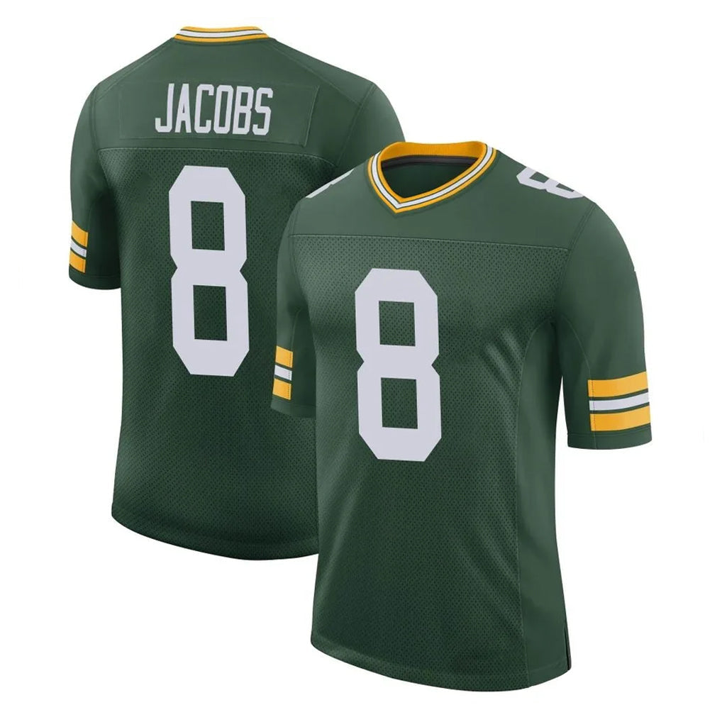 CAdoa GB.Packers #8 Josh Jacobs Player Green Limited Classic Home Game Stitched Jerseys