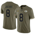 CAdoa GB.Packers #8 Josh Jacobs Player Olive Salute To Service Limited Stitched Jerseys