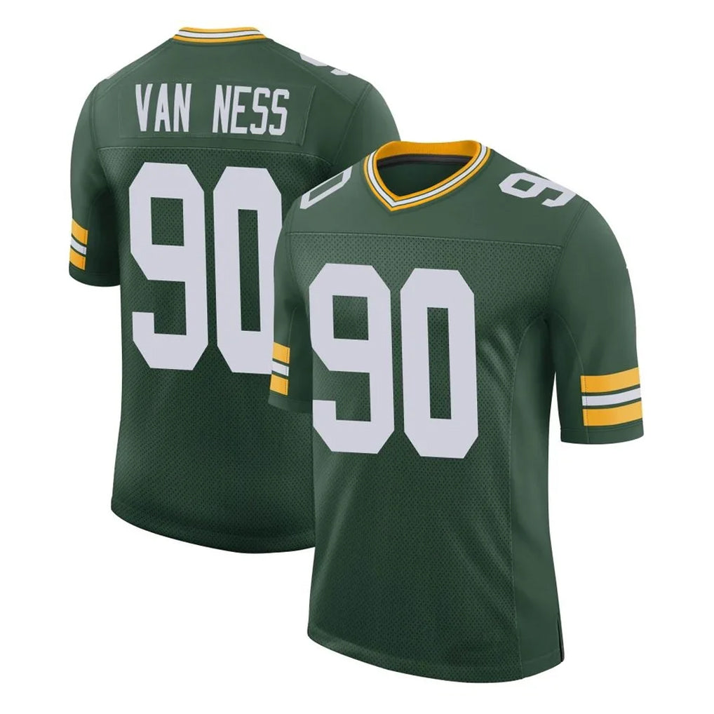 CAdoa GB.Packers #90 Lukas Van Ness Player Green Limited Classic Home Game Stitched Jerseys