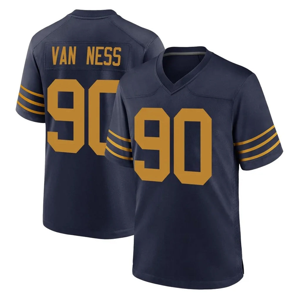 CAdoa GB.Packers #90 Lukas Van Ness Player Navy The 1923 Classic Home Game Stitched Jerseys