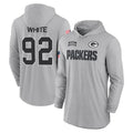 CAdoa GB.Packers #92 Reggie White Player Gray Hoodies Game Stitched Jerseys