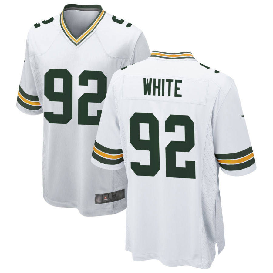 CAdoa GB.Packers #92 Reggie White Player White Home Game Stitched Jersey