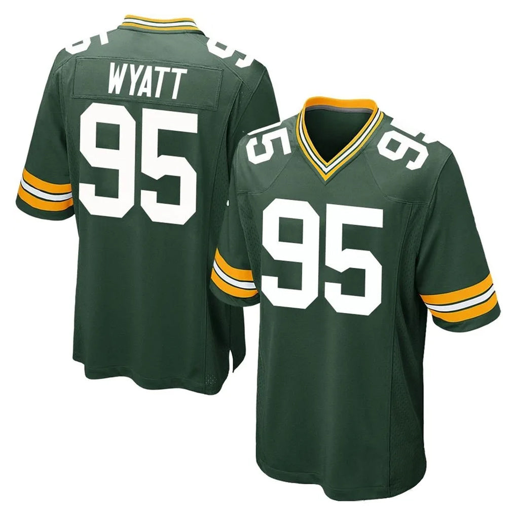 CAdoa GB.Packers #95 Devonte Wyatt Player Green Home Game Stitched Jerseys