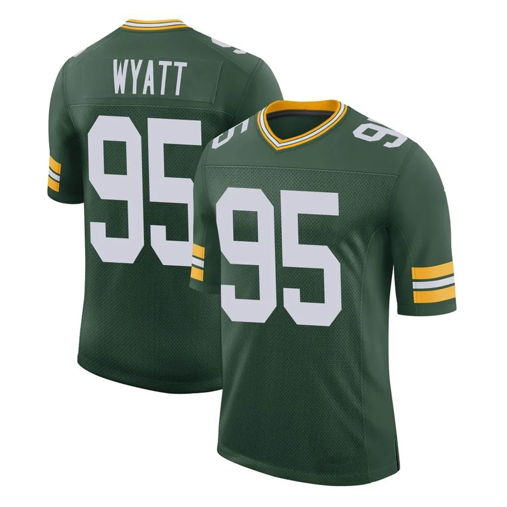 CAdoa GB.Packers #95 Devonte Wyatt Player Green Limited Classic Home Game Stitched Jerseys