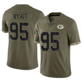 CAdoa GB.Packers #95 Devonte Wyatt Player Olive Salute To Service Limited Stitched Jerseys