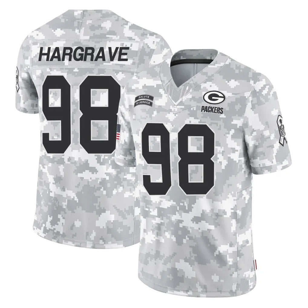 CAdoa GB.Packers #98 Javon Hargrave Player Arctic Camo Salute To Service Limited Stitched Jerseys