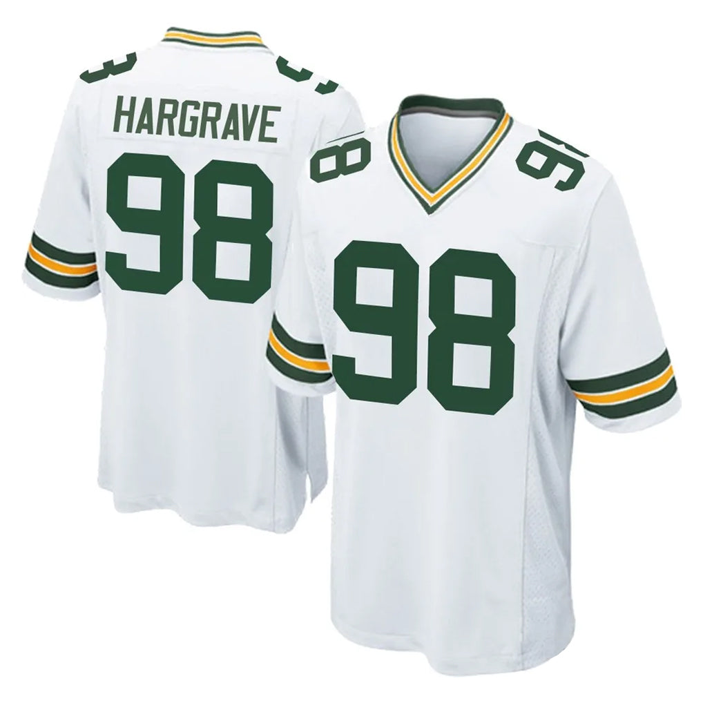 CAdoa GB.Packers #98 Javon Hargrave Player White Home Game Stitched Jerseys