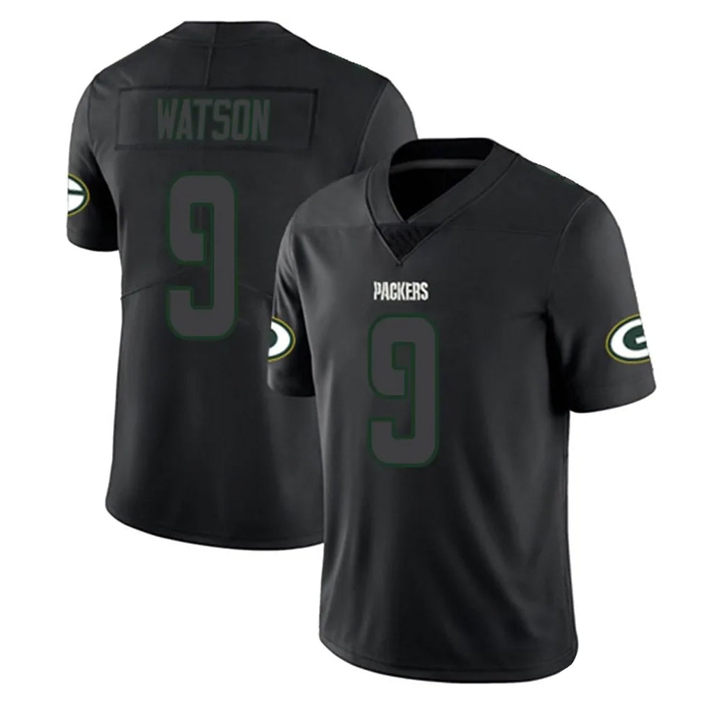 CAdoa GB.Packers #9 Christian Watson Player Black Impact Limited Home Game Stitched Jerseys