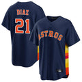 CAdoa H.Astros #21 Yainer Diaz Player Navy Home Game Stitched Jerseys