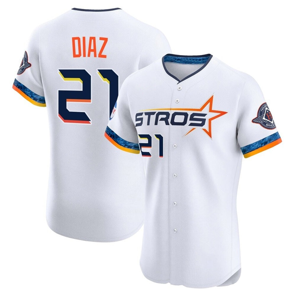 CAdoa H.Astros #21 Yainer Diaz Player White City Connect Limited Elite Home Stitched Jerseys