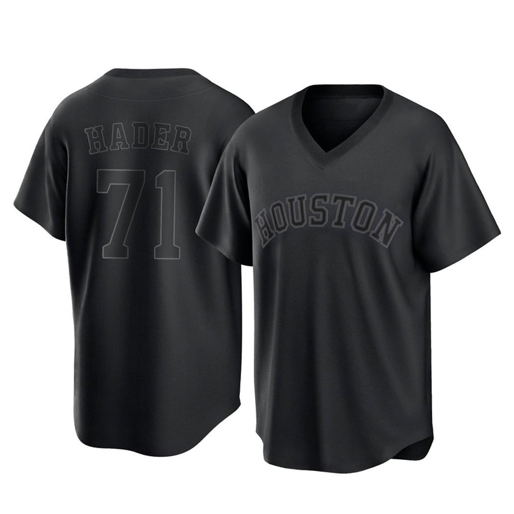 CAdoa H.Astros #71 Josh Hader Player Black Fashion T-shirt Home Game Stitched Jerseys