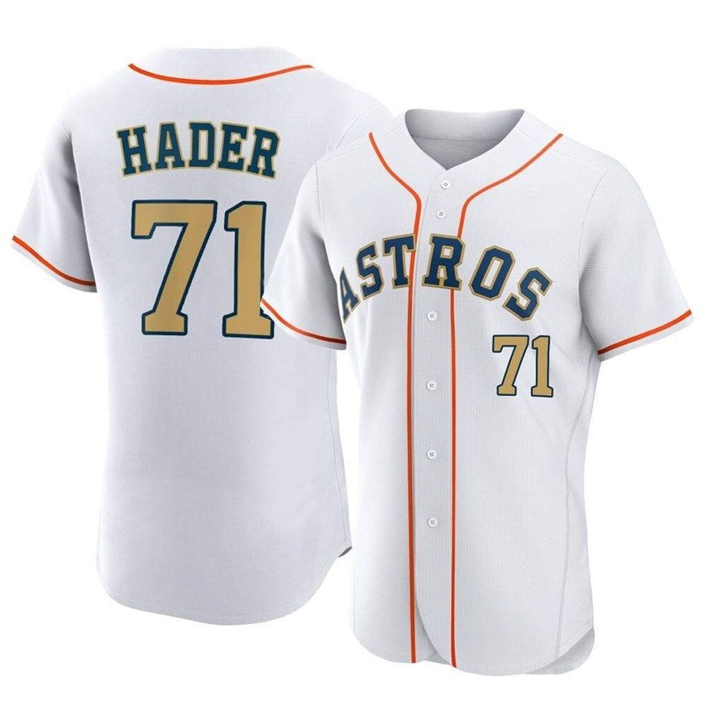 CAdoa H.Astros #71 Josh Hader Player Gold Collection Limited Elite Home Stitched Jerseys