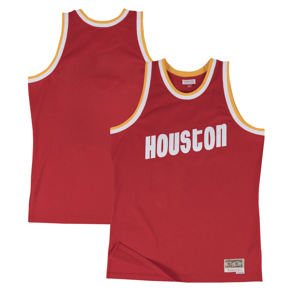 CAdoa H.Rockets Mitchell & Ness Red 1996-97 Hardwood Classics Swingman Stitched Jerseys
