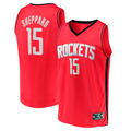 CAdoa H.Rockets #15 Reed Sheppard Red 2024 Draft Fast Break Player Stitched Jerseys-Icon Edition