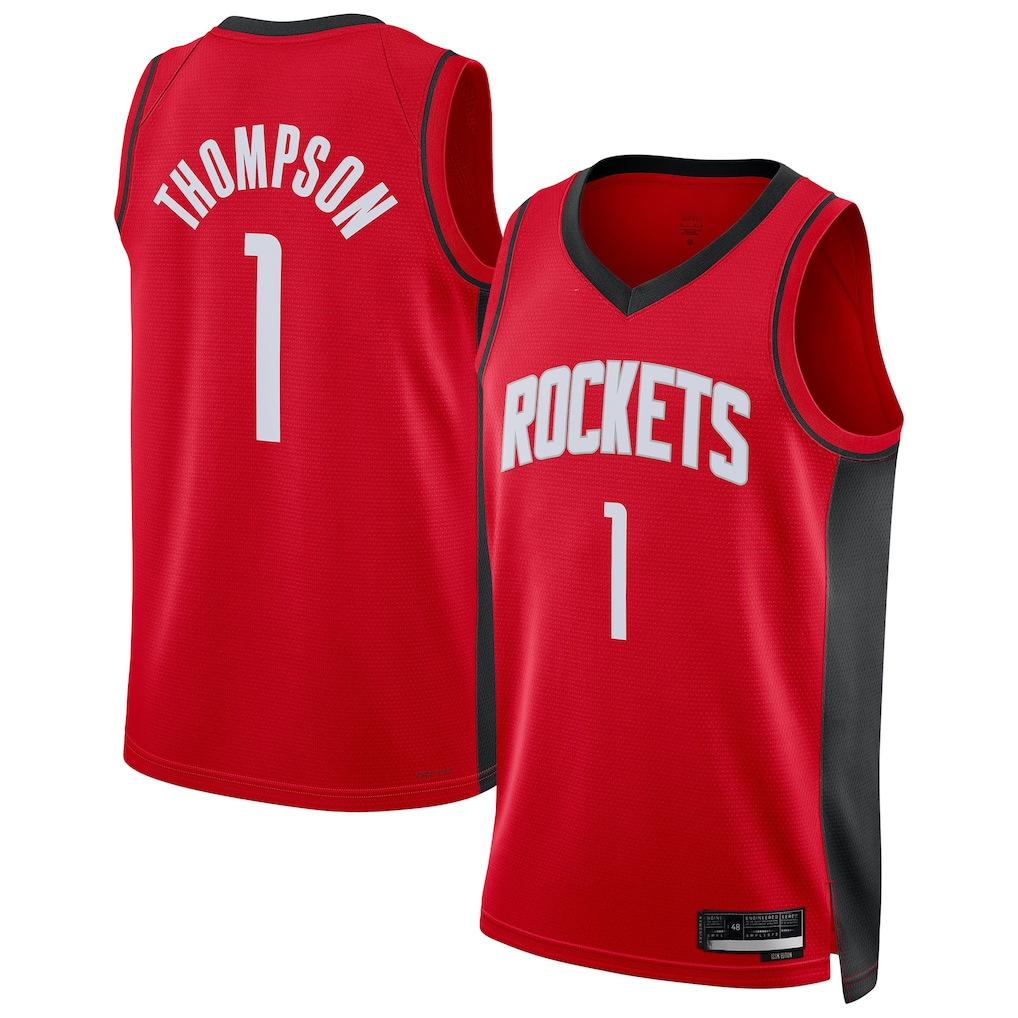 CAdoa H.Rockets #1 Amen Thompson Red Swingman Player Stitched Jerseys-Icon Edition