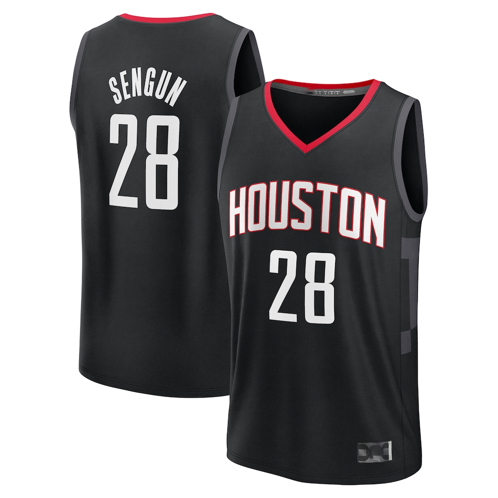 CAdoa H.Rockets #28 Alperen Sengun Black Fast Break Replica Player Stitched Jerseys-Statement Edition