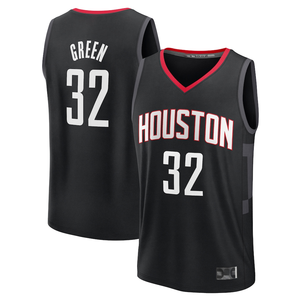 CAdoa H.Rockets #32 Jeff Green Black Fast Break Replica Player Stitched Jerseys-Statement Edition