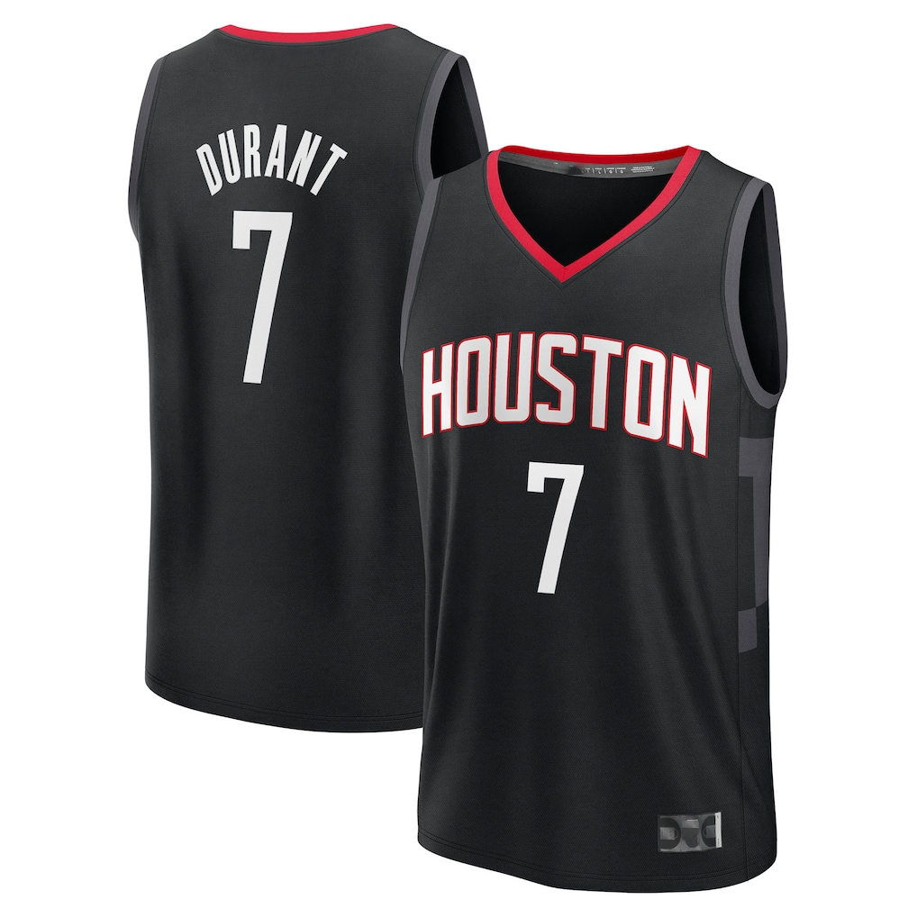 CAdoa H.Rockets #7 Kevin Durant Black Fast Break Replica Player Stitched Jerseys-Statement Edition
