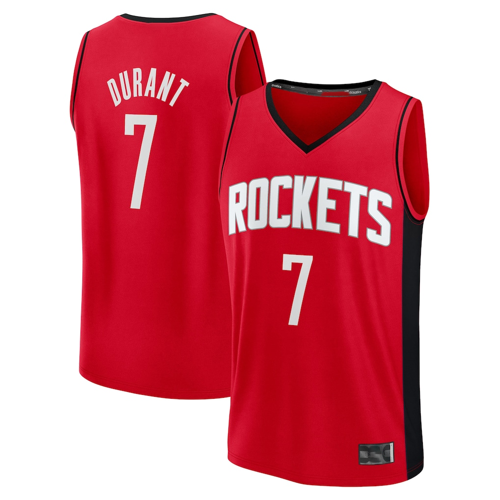 CAdoa H.Rockets #7 Kevin Durant Red Fast Break Replica Player Stitched Jerseys-Icon Edition