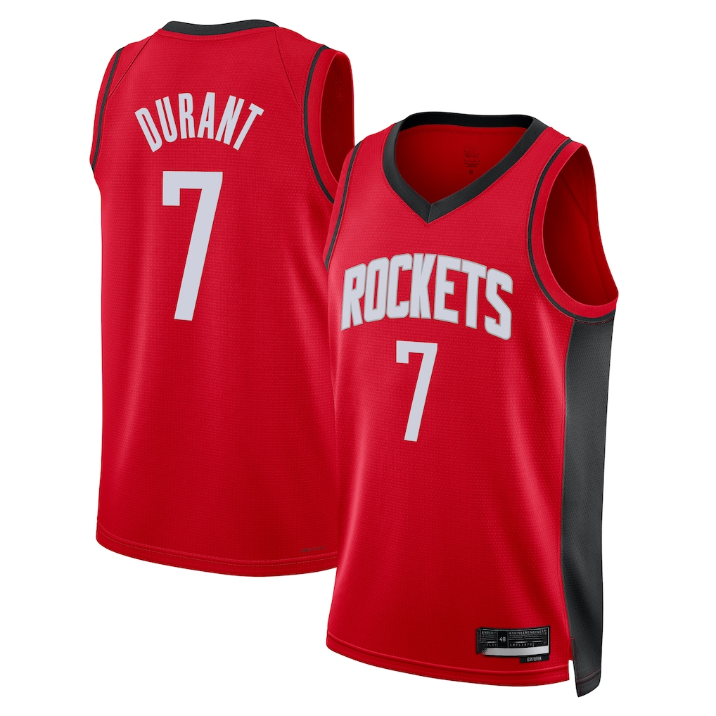 CAdoa H.Rockets #7 Kevin Durant Red Swingman Player Stitched Jerseys-Icon Edition