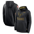 CAdoa H.Texans Black Salute to Service Hoodies Limited Game Blank Player Stitched Jerseys