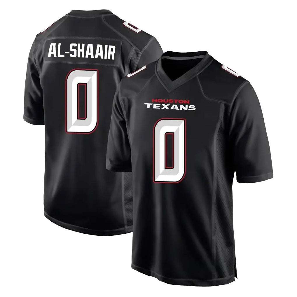 CAdoa H.Texans #0 Azeez Al-Shaair Player Carbon Black Fashion Home Game Stitched Jerseys