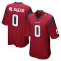 CAdoa H.Texans #0 Azeez Al-Shaair Player Red Home Game Stitched Jerseys