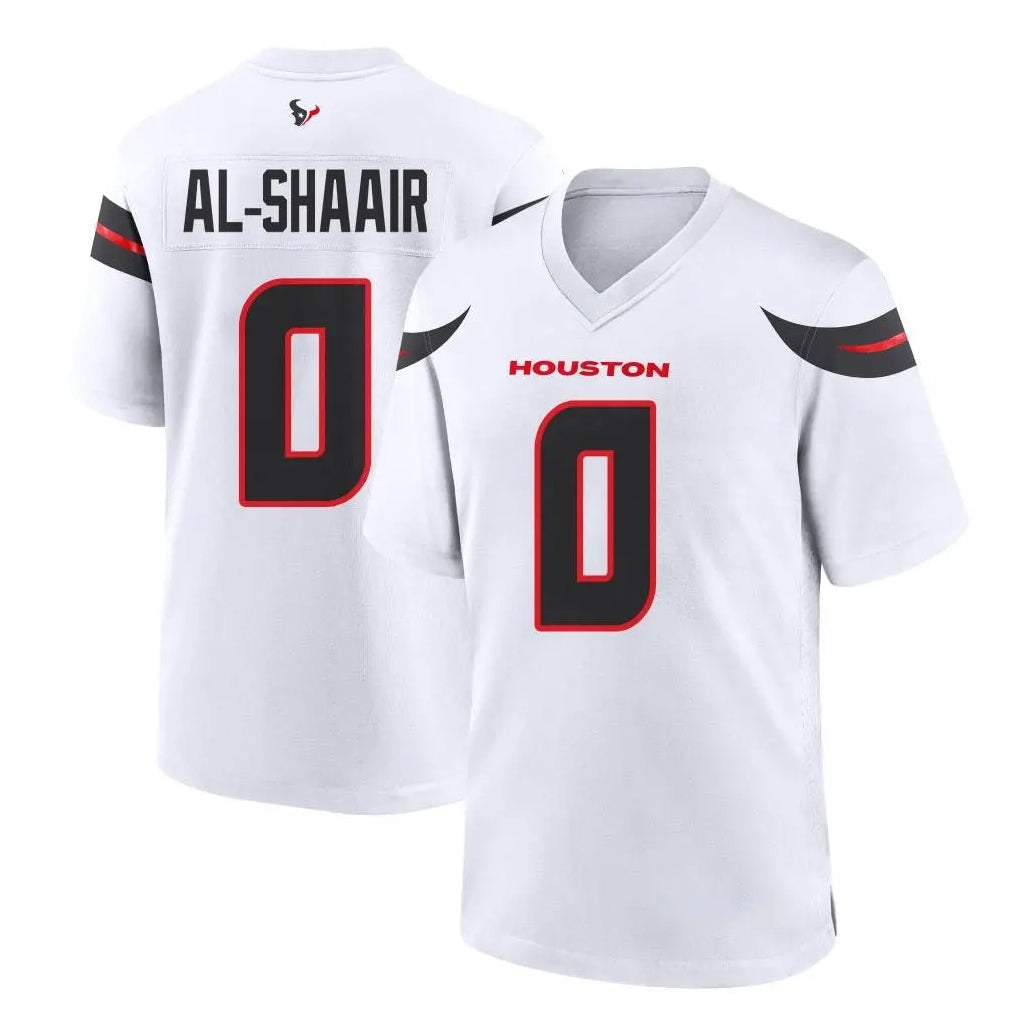 CAdoa H.Texans #0 Azeez Al-Shaair Player White Home Game Stitched Jerseys