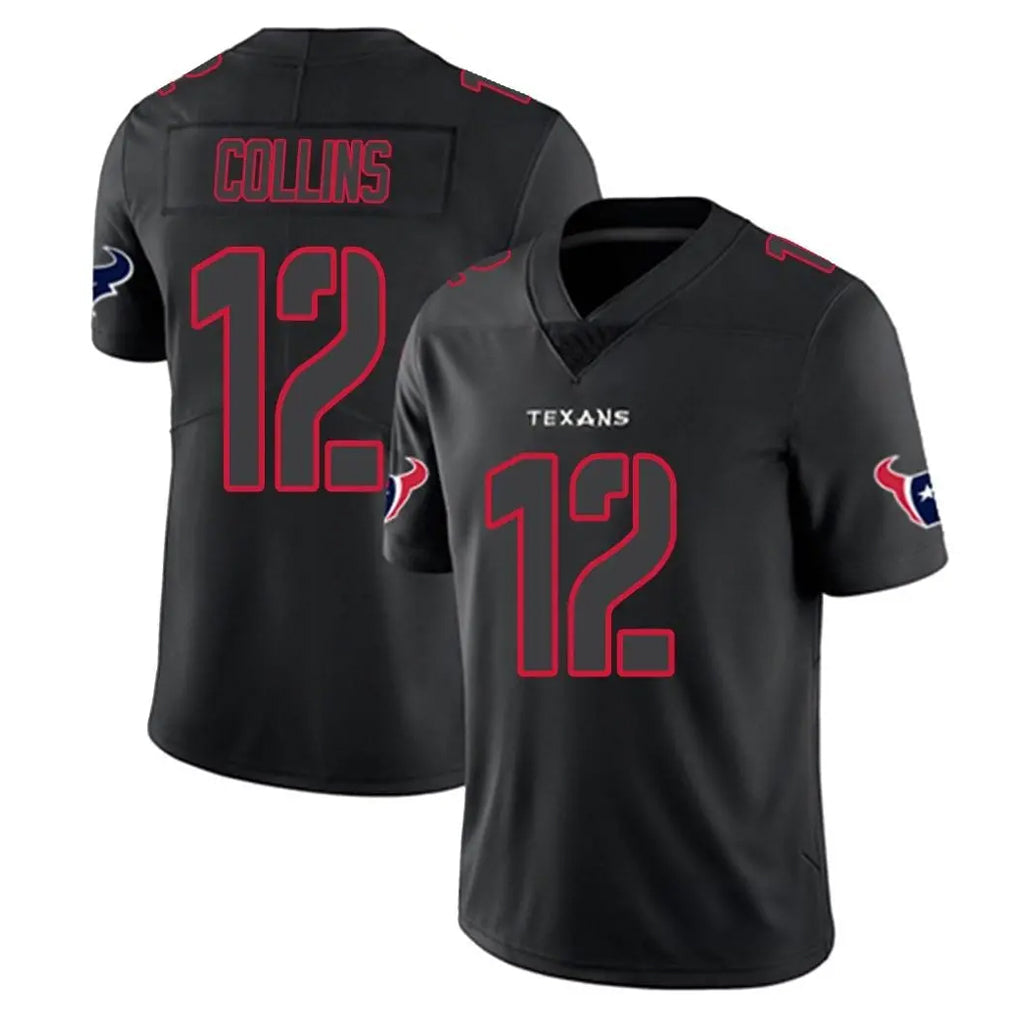 CAdoa H.Texans #12 Nico Collins Player Black Impact Limited Game Stitched Jerseys
