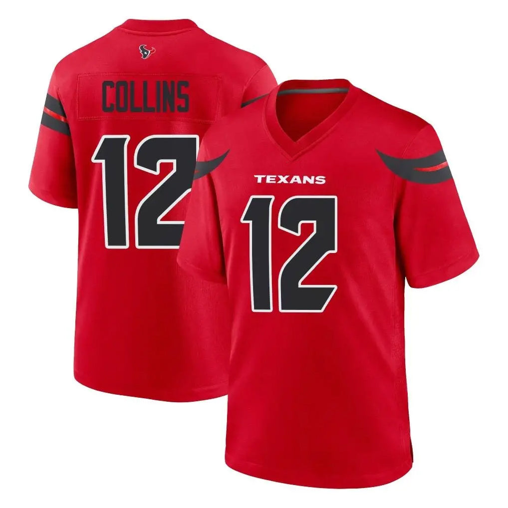 CAdoa H.Texans #12 Nico Collins Player Red Alternate Home Game Stitched Jerseys
