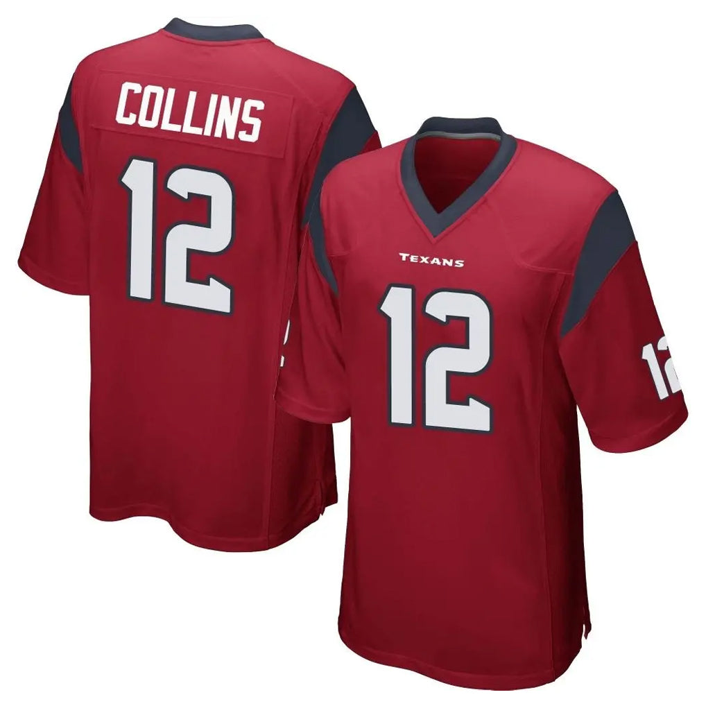CAdoa H.Texans #12 Nico Collins Player Red Home Game Stitched Jerseys
