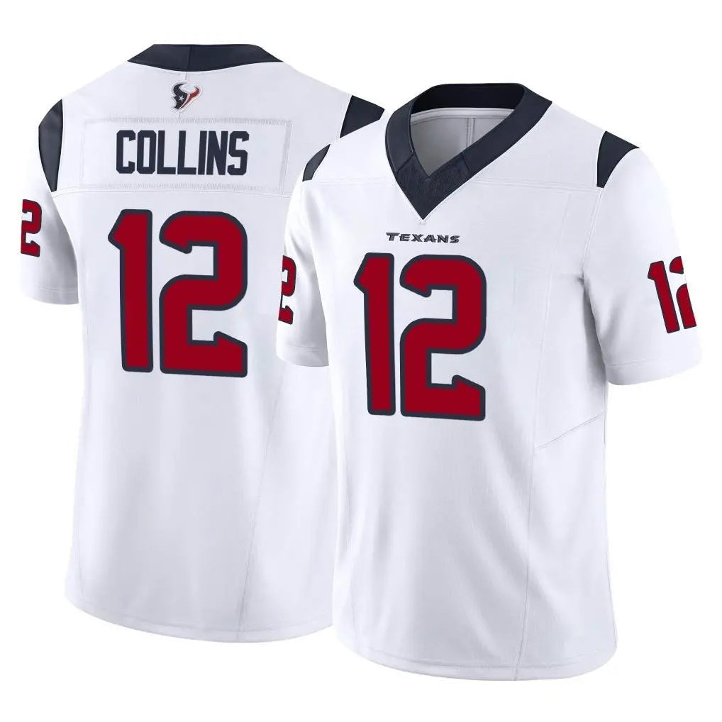 CAdoa H.Texans #12 Nico Collins Player White Limited Vapor F.U.S.E. Home Game Stitched Jerseys