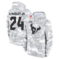 CAdoa H.Texans #24 Derek Stingley Jr. Player Arctic Camo Salute to Service Hoodies Limited Game Stitched Jerseys