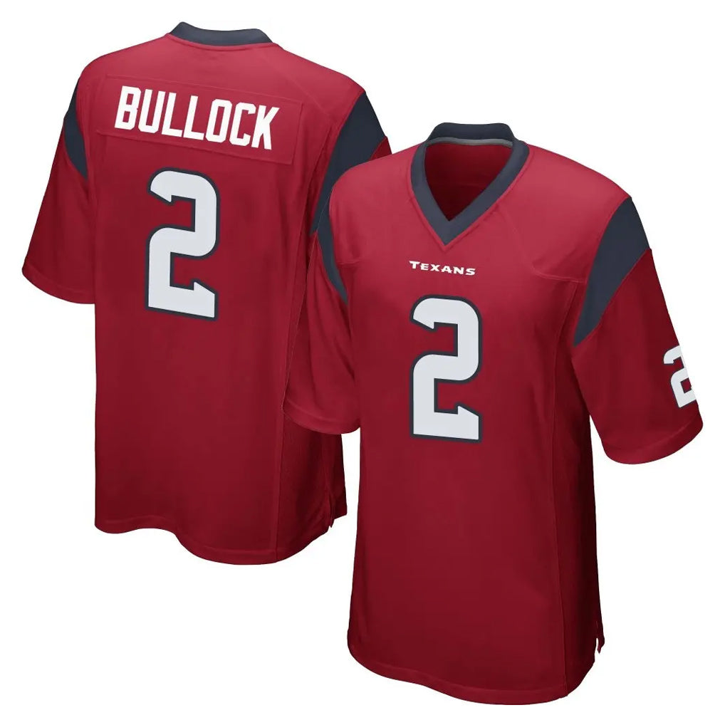 CAdoa H.Texans #2 Calen Bullock Player Red Home Game Stitched Jerseys