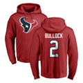 CAdoa H.Texans #2 Calen Bullock Player Red Pro Line Pullover Hoodie Limited Game Stitched Jerseys